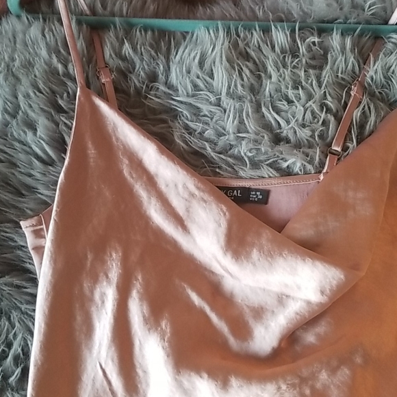 NWT Nasty Gal Sought After Cowl Satin Dress - Picture 2 of 7